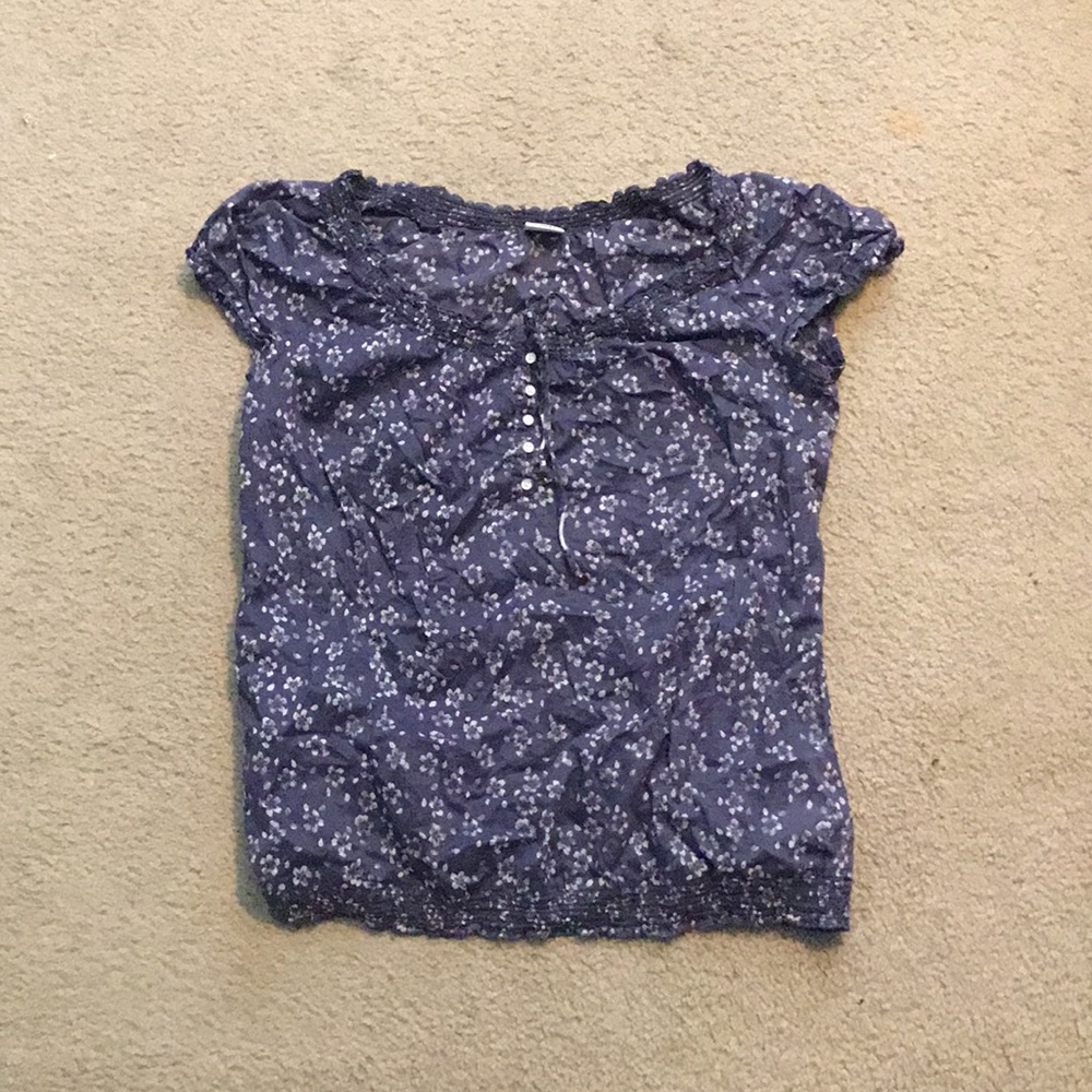 Blue Floral Top